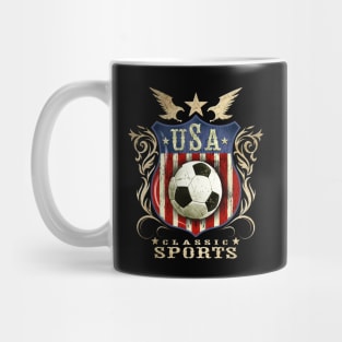 USA Classic vintage Soccer sports logo. Mug